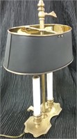 Brass Lamp with Metal Shade