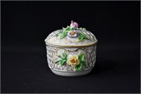 Dresden Porcelain Potpourri Lidded Bowl