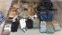 Assorted Carpenter Aprons And Gloves