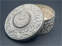 Silver tone trinket box