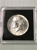 1964 Kennedy Silver Half Dollar AU/BU In protectiv