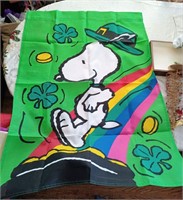 Lot of two large Snoopy flags