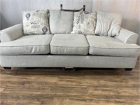 Grey Sofa Hide-a-Bed w/Throw Pillows