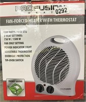 Profusion fan-forced heater w/ thermostat
