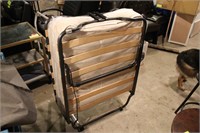 Portable fold up bed, with cover