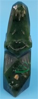 2 sided jade carving of a billycan and a Millikan