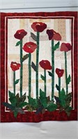 QUILTED WALL HANGING "POPPIES" BY CLAIR MCCALDEN