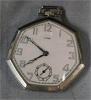 Flat Illinois pocket watch with seconds hand.