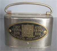 Vintage Lapeer MI state saving bank.