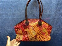 Vtg leather giraffe purse