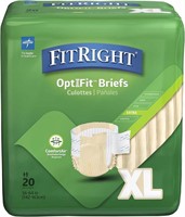 FitRight Extra Adult Briefs Tabs X-Large, 57"-66"