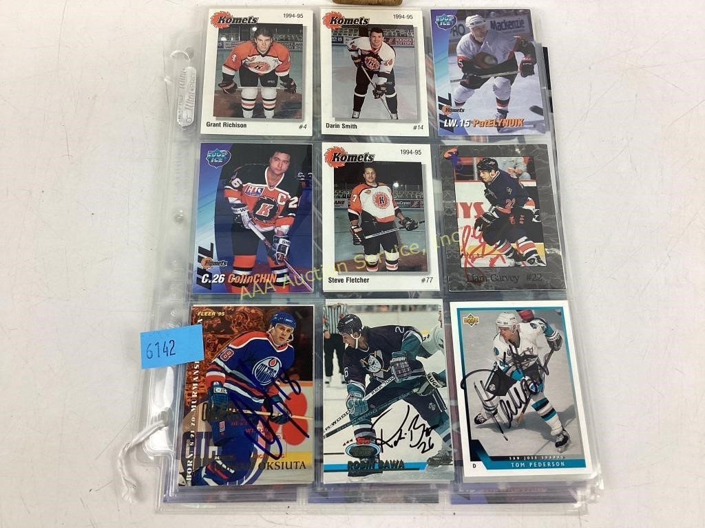 NHL collectors cards and photos (some signed)