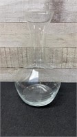 Vintage Etched Glass Vase 9" High