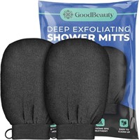 GoodBeauty 2 Pack Shower Exfoliating Gloves Bath
