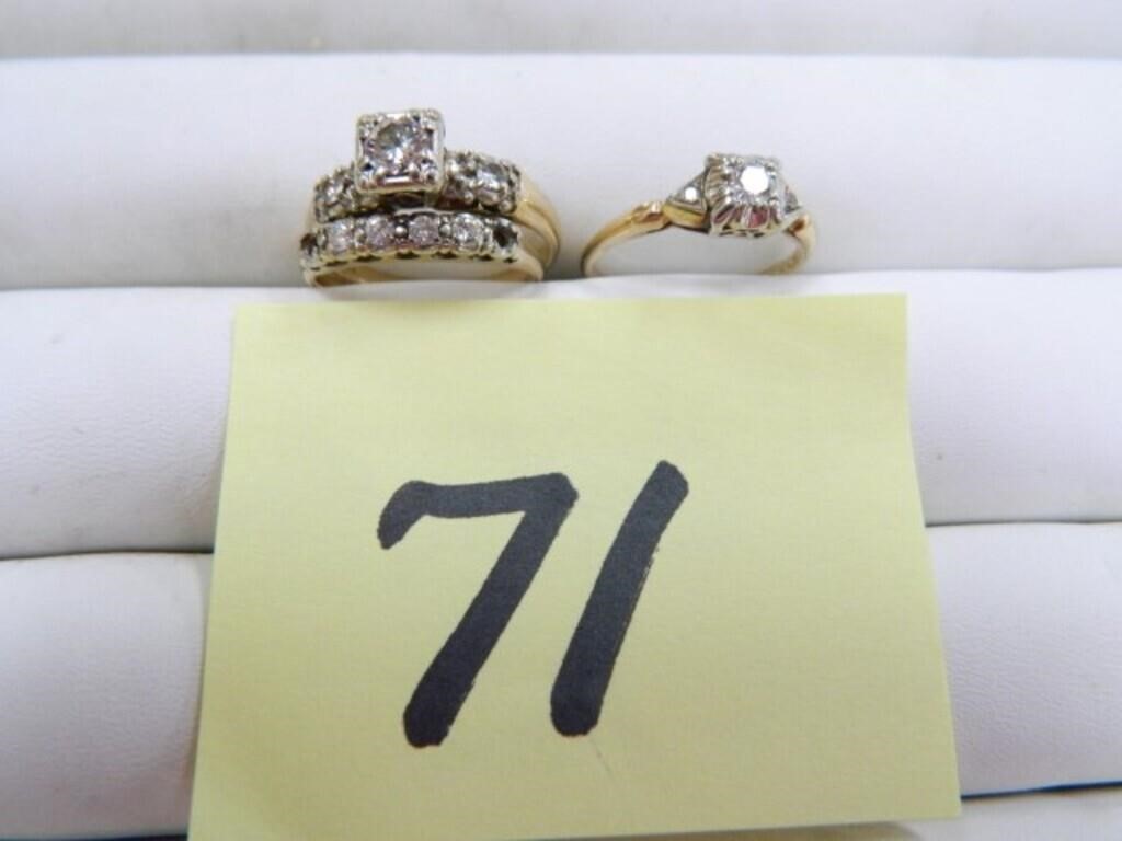 14kt Yellow Gold 6.4gr "Vtg" 1920's Wedding Ring