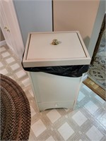 Wood Trash Can with Lid and Drawer