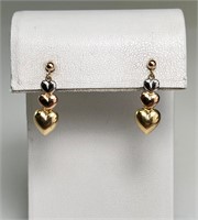 10K Gold Dangeling Earrings 1 Gram