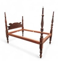 CARVED AND DECORATED SHERATON BED