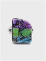 Sterling Silver purple mojave turquoise Ring
