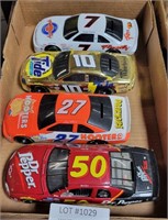 4 DIECAST STOCK CAR COIN BANKS