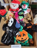 FLAT BOX OF HOLIDAY THEME NWT TY BEANIE BABIES