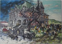 O/C on stretcher Winter Funeral Spring Auction,