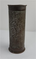 WW1 Verdun France Trench Art Shell Vase Rose