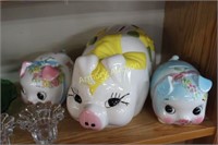 HAND PAINTED CERAMIC PIGGY BANKS