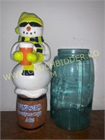 Winters Bourbon Cask Ale snowman beer tap handle