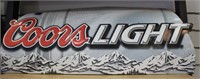 METAL COORS LIGHT CURNED SIGN