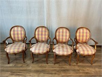4pc Karges French Provincial Captain Chairs Stains