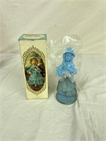 Vintage Avon bottle little girl blue