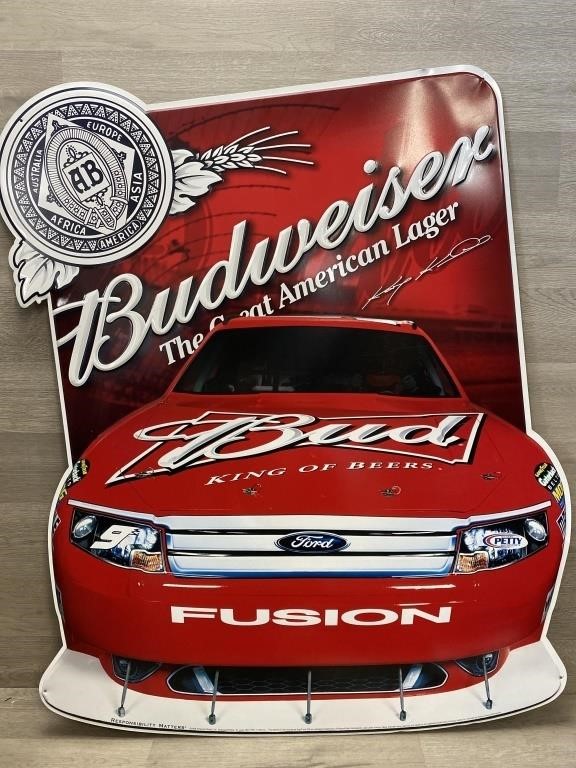 2009 Budweiser NASCAR Kasey Khane Metal Sign