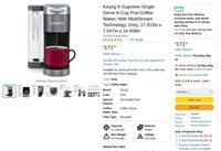 B684  Keurig K-Supreme Coffee Maker 17.913in x 7.0