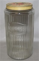Antique Sneath (for Hoosier) Glass Coffee Canister