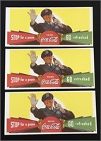 Three Coca-Cola 1938 Inkblot Cards
