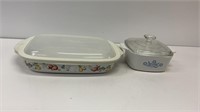 (2) Corningware dishes- 9’’x13’’ lidded dish and a