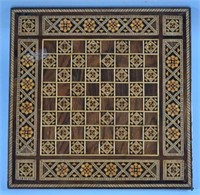 Wood Chess Board  Mosaic Middle Eastern