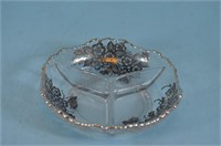 Vintage Silver City Divided Candy Dish