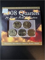 2008 24K Gold Plated Quarters