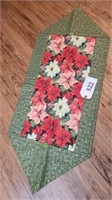 Quilted Poinsettia table runner.