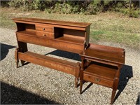 Vintage Cherry Head Board and Night Table
