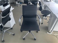 CHROME BASE LEATHER SEAT CHAIRS