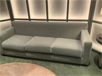 GREEN FABRIC SOFA 91" X 42" X 32"