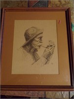 Old framed "sketch" picture