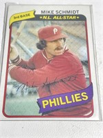 1980 Topps Mike Schmidt N.L. All-Star