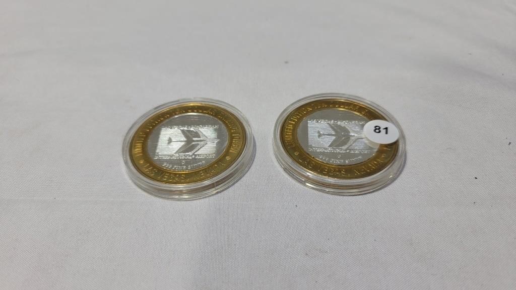 2 .999 silver gamming coins