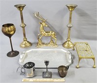 Brass & Metalware Decor Candlesticks & More