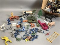 Large Lot of Plastic Toys - Many Military