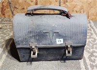 1930 Vintage V Victory tin metal Domed lunch box